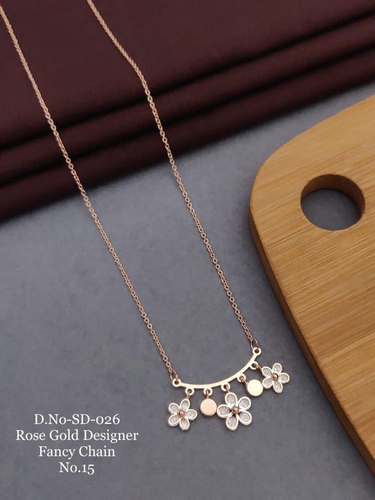 Rose Gold And Silver Designer Chain Catalog
